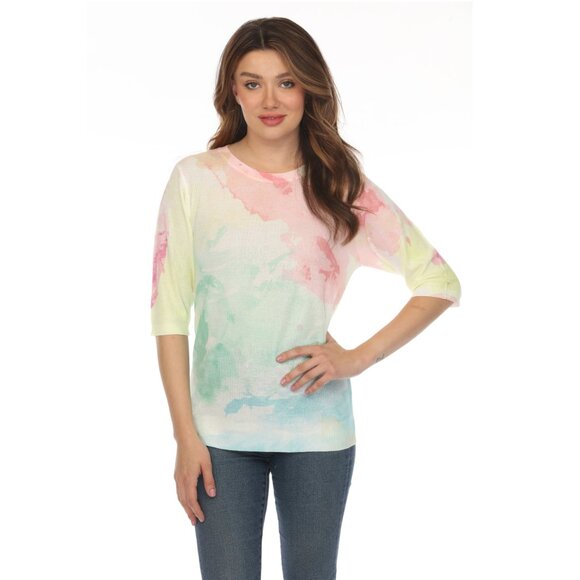 Pink and Green Cloud Blended Top - Picture 3 of 12